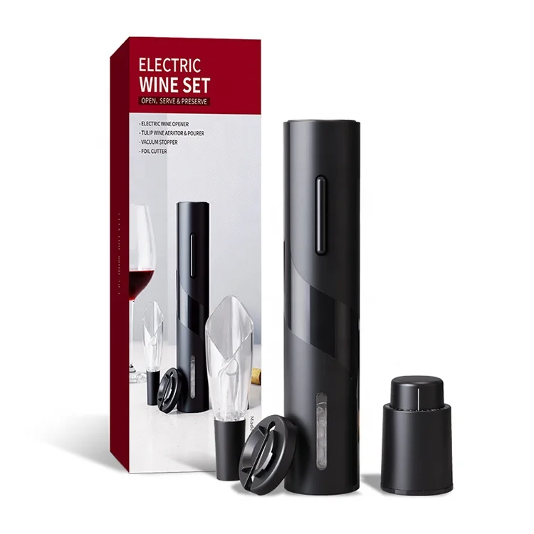 
Wholesale Wedding Gift Rechargeable Wine Opener Gift Set Electric Automatic Wine Bottle Opener 
