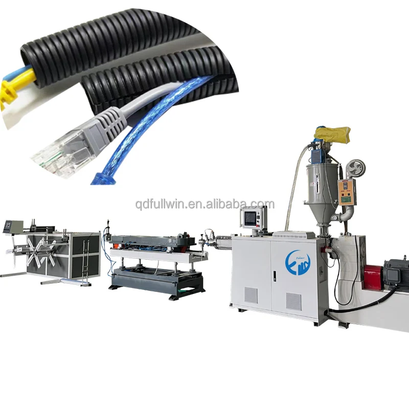 PE PVC pipe making machine Electrical Wire Protection Corrugated Plastic Pipe Making Machine