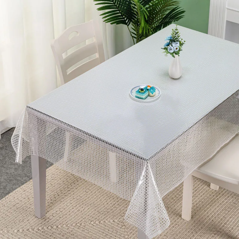 IUIU Elegant Foux Weaved White Lace Tablecloths