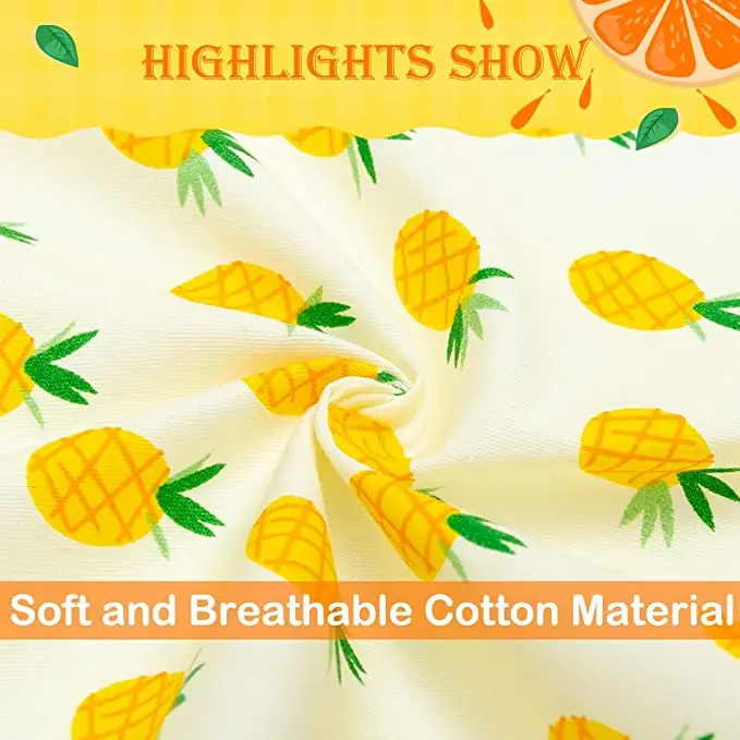 Cute Dog Bandana Fruit Hawaii Pattern Cooling Summer Style Soft Dog Triangle Custom Pet Bandana