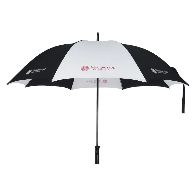 Large Straight Umbrella Adults Promotional Golf Manufacture Supplier Company Logo Pongee Material Semi-Automatic Giveaways