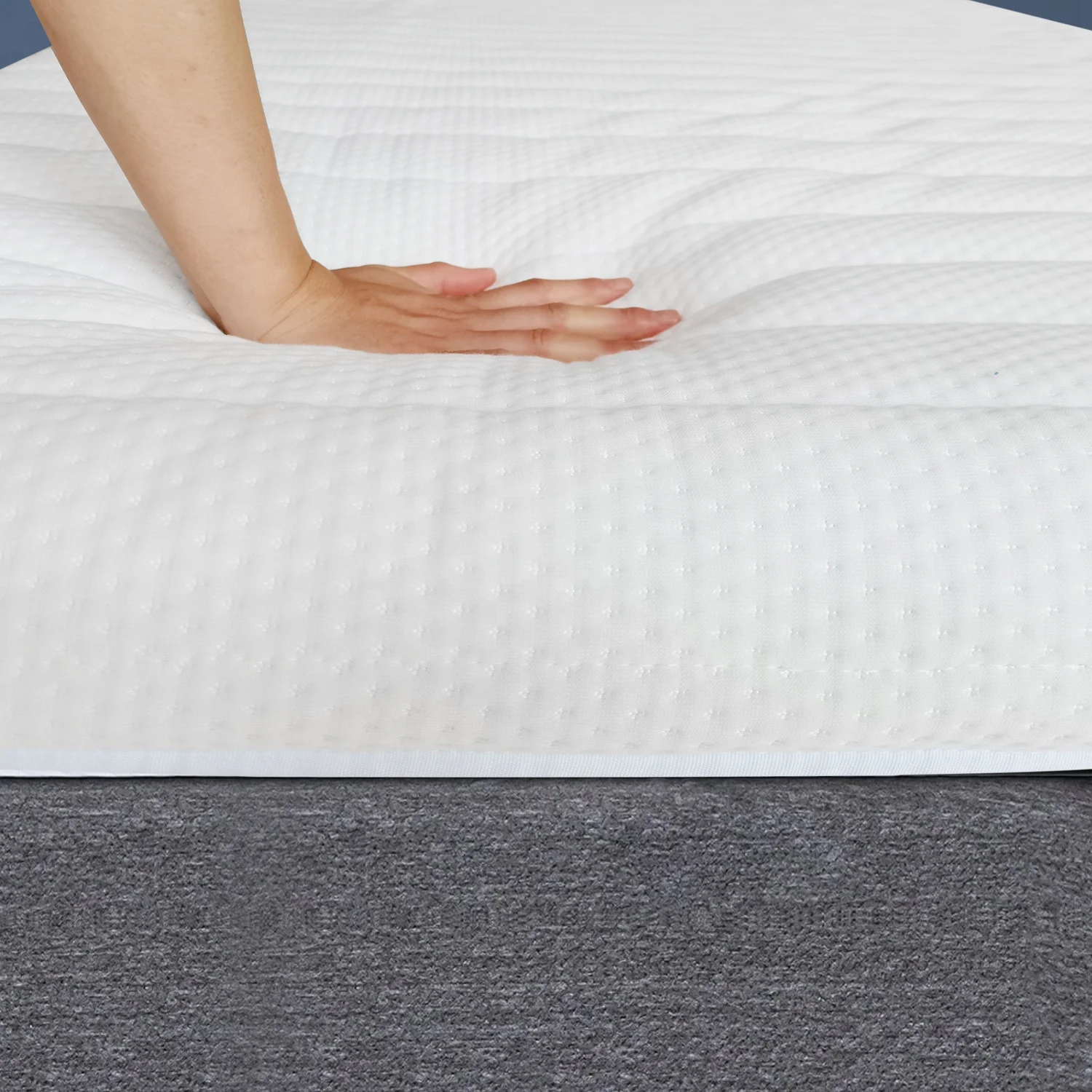 High Density Egg-Shaped Comfort Sponge Foam Bed Topper Luxury cooling gel Memory Foam Mattress Topper Pad In A BoX