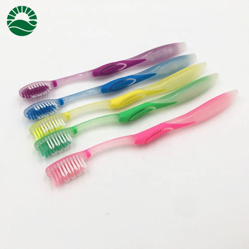 
Cheap price double colors nylon rounded bristle adult toothbrush 