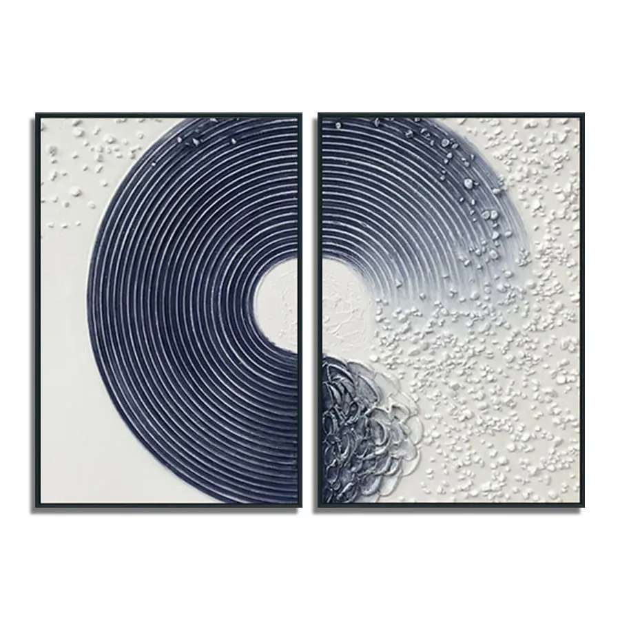 Original Art Factory Modern Handpainted 2Piece Abstract Canvas Wall Art High Quality 100% Custom Painting and Wall Art