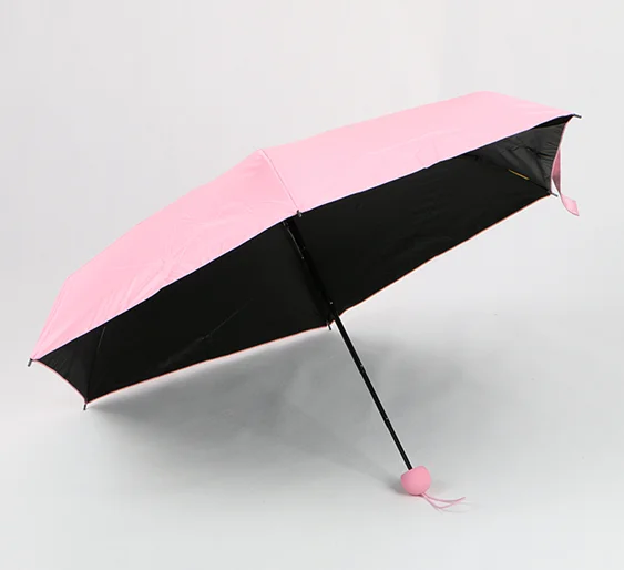 19 inch 6 panels hot sale 5 folding capsule umbrella mini umbrella with UV coating