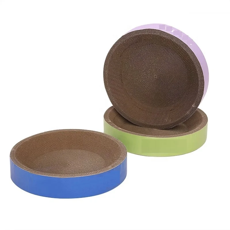 Wholesale cat scratching board socket is resistant to crumbs cat scratching bowl corrugated paper cat scratching board