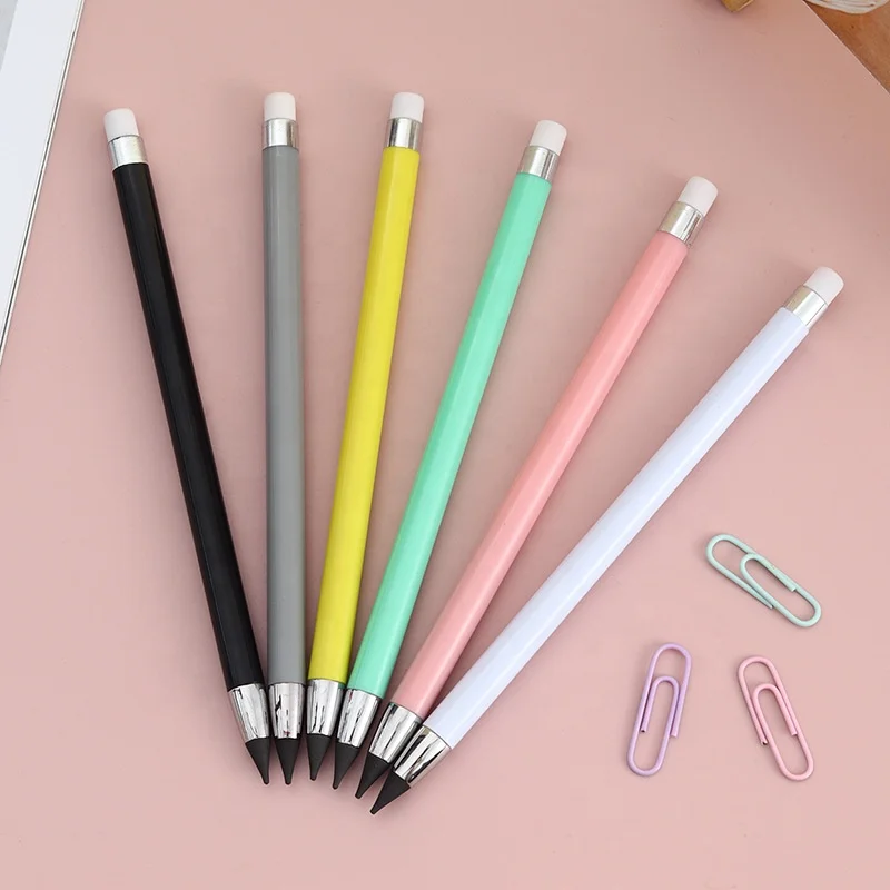 2023 new Custom LOGO printing endless HB pencil simple eternal pencil