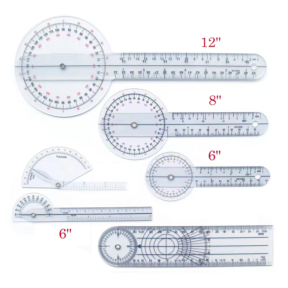 Wholesale Plastic Goniometer Set Customized Medical Ruler for Physical Therapy