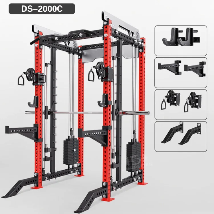 Dongshang Multi Functional Trainer Gym Fitness Equipment Set Cable Pulley Crossover Machine Smith Machine