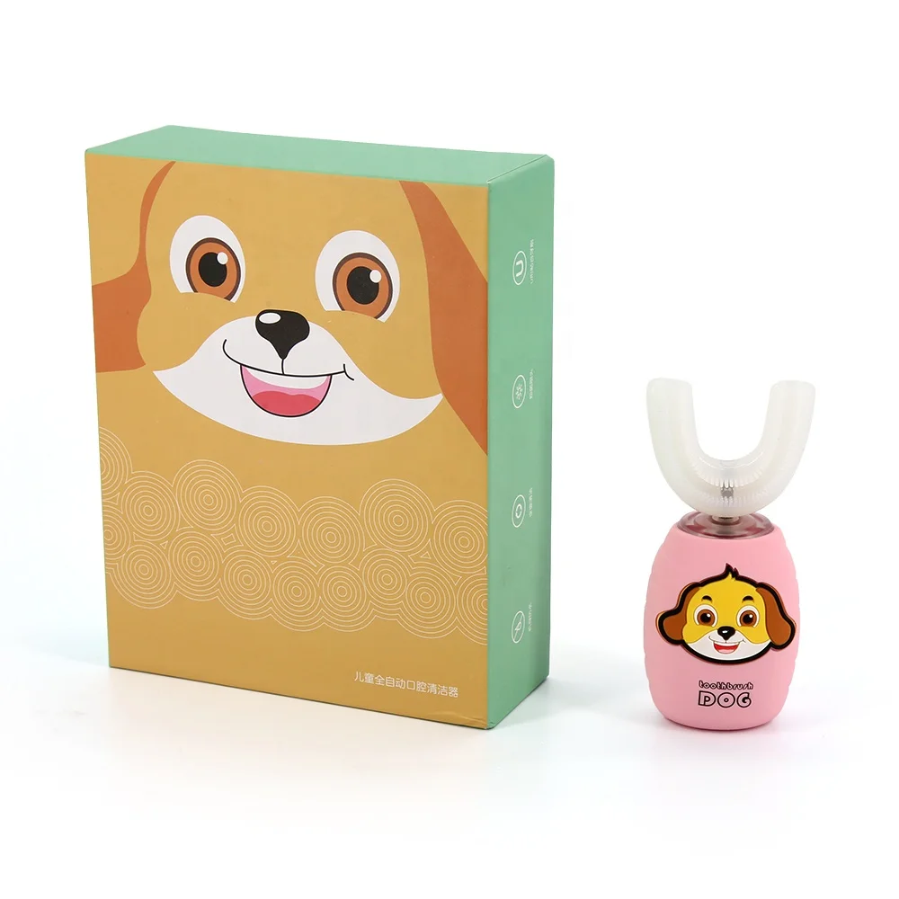 Лидер продаж на Amazon, миниатюрная электрическая зубная щетка типа Super SoftU для детей, детская U-образная зубная щетка для детей, электронная