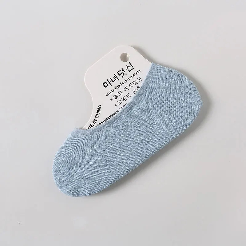 New Spring Cotton Cartoon Invisible Socks Summer Antiskid Women Slipper Socks Cute Candy Color