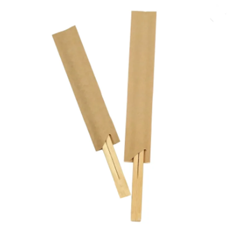 High Quality Logo Custom Japanese Restaurant Half Paper Sleeve Packaging Chop Sticks Chopsticks Disposable Bamboo Chopstick