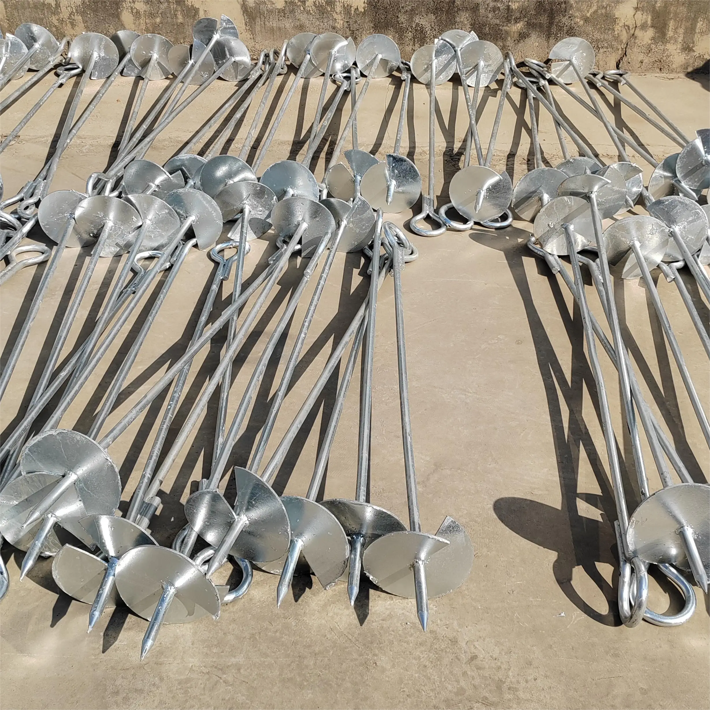 Seafood farm tool auger anchor long 1.5m weight 5kg