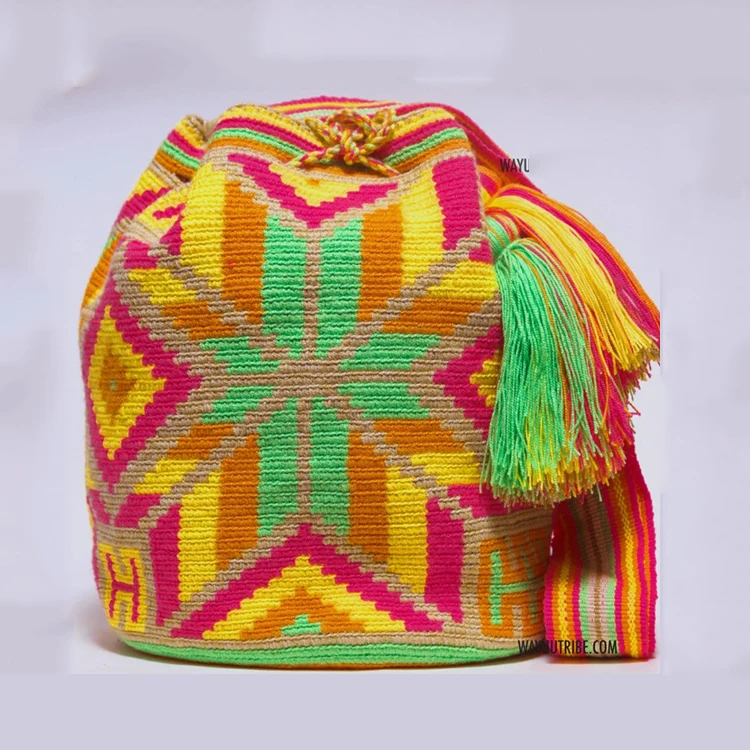Модные дизайнерские женские сумки через плечо Wayuu Mochila в стиле бохо