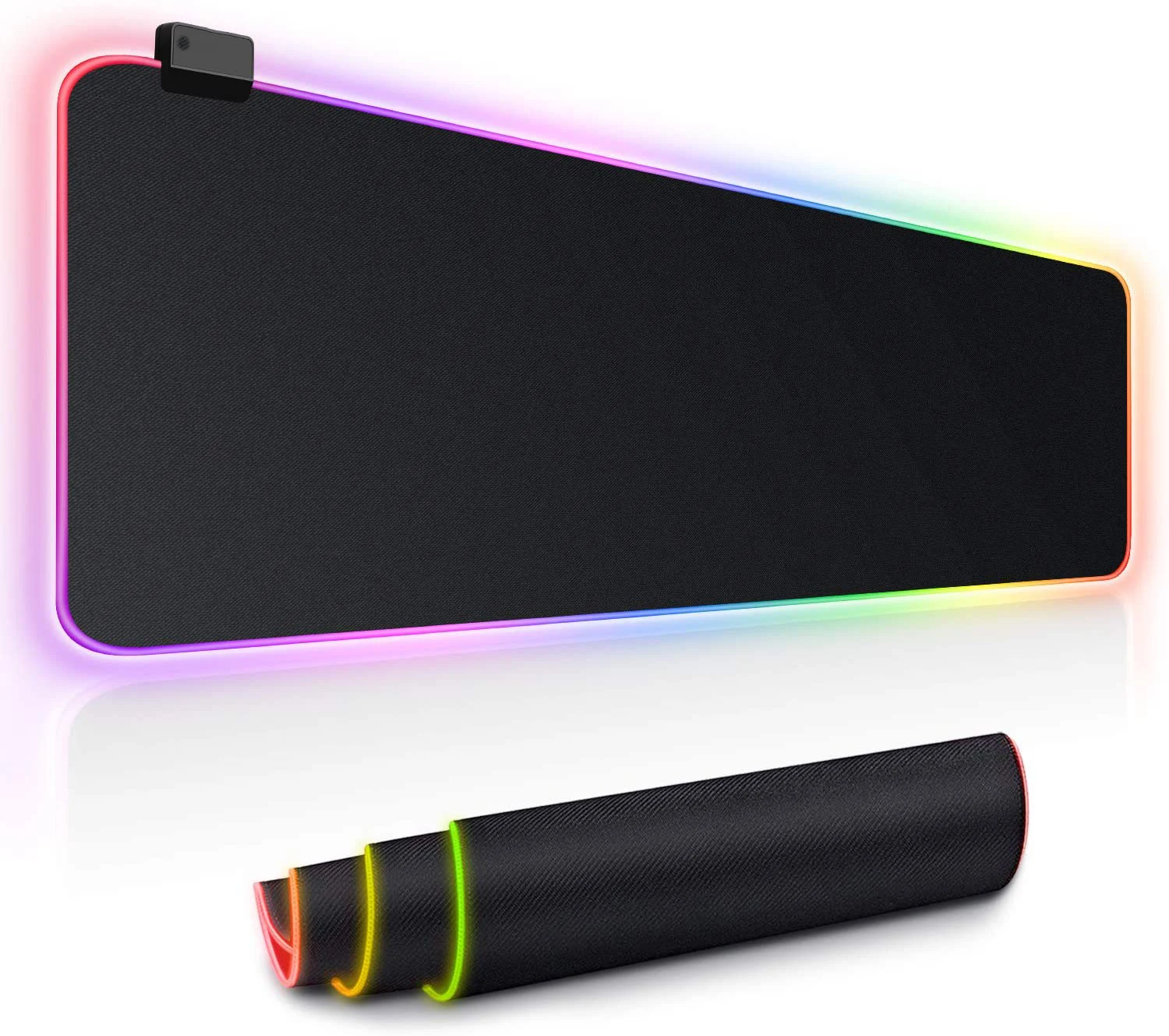 Custom Design RGB Gaming Mouse Pad Large Extended LED Mouse Pad Anti-Slip Computer Keyboard Mouse Mat