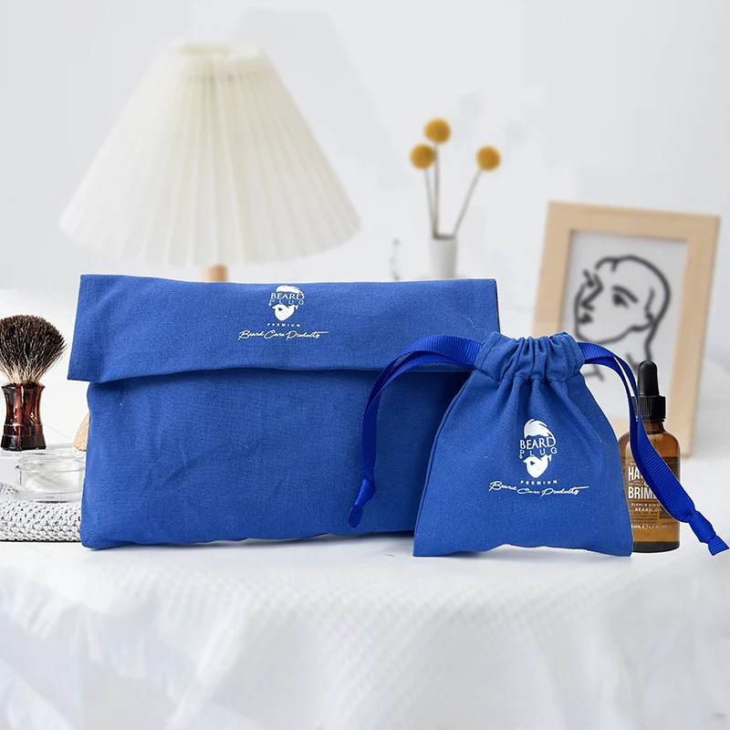 SHUNFA Wholesale Luxury Custom Cotton Breathable Dust Bag Storage Pouch Bag for Beard Care with Drawstring or Envelope Style