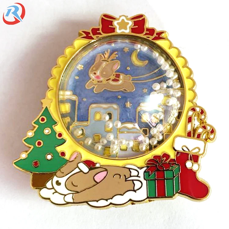 Custom own logo glitter soft enamel Metal pathfinder Lapel Pin/badge wholesale