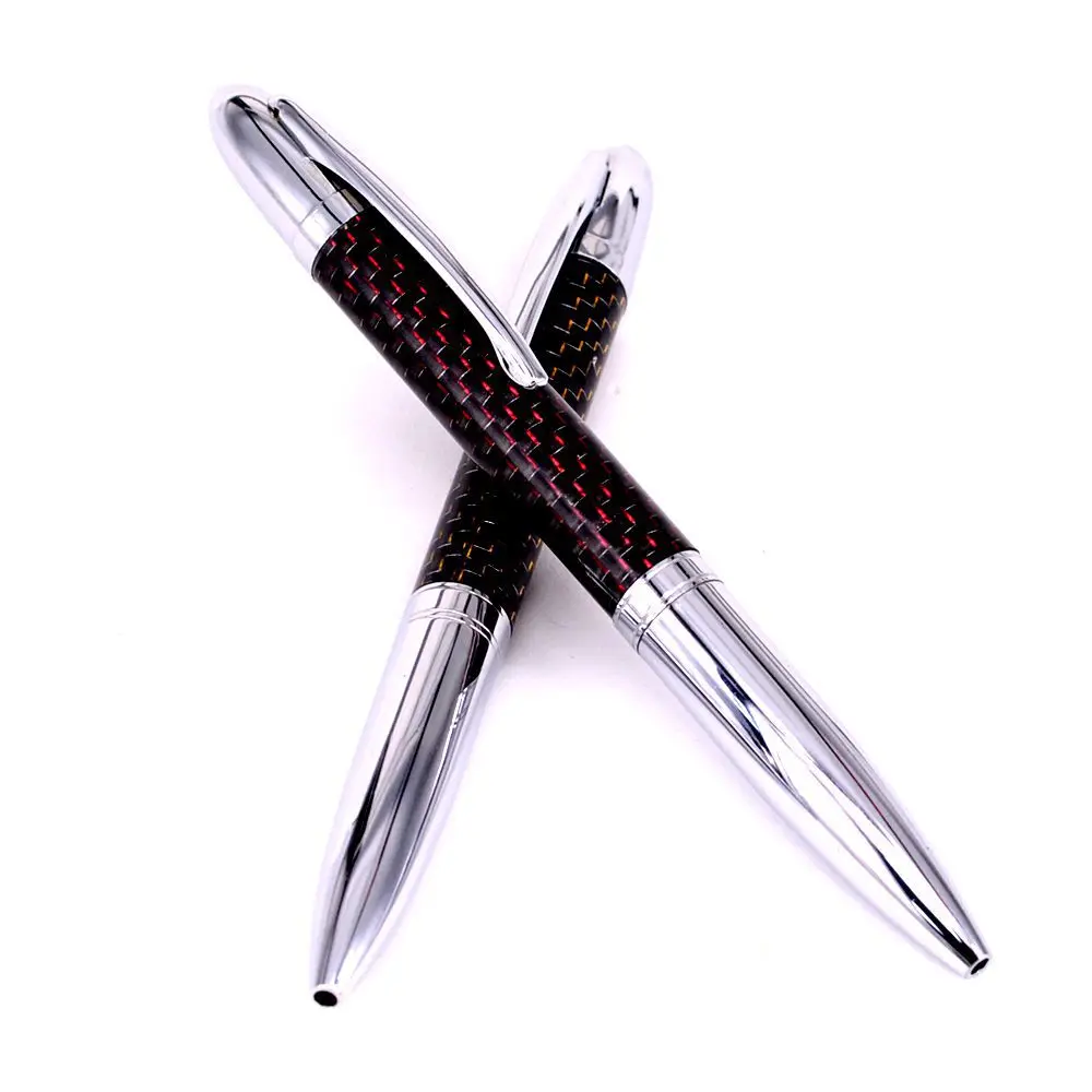 Reginfield factory outlet Biro Ballpoint Pen Customized logo Bullet design Metal Roller Ball Pen Luxury Carbon Fiber Pen