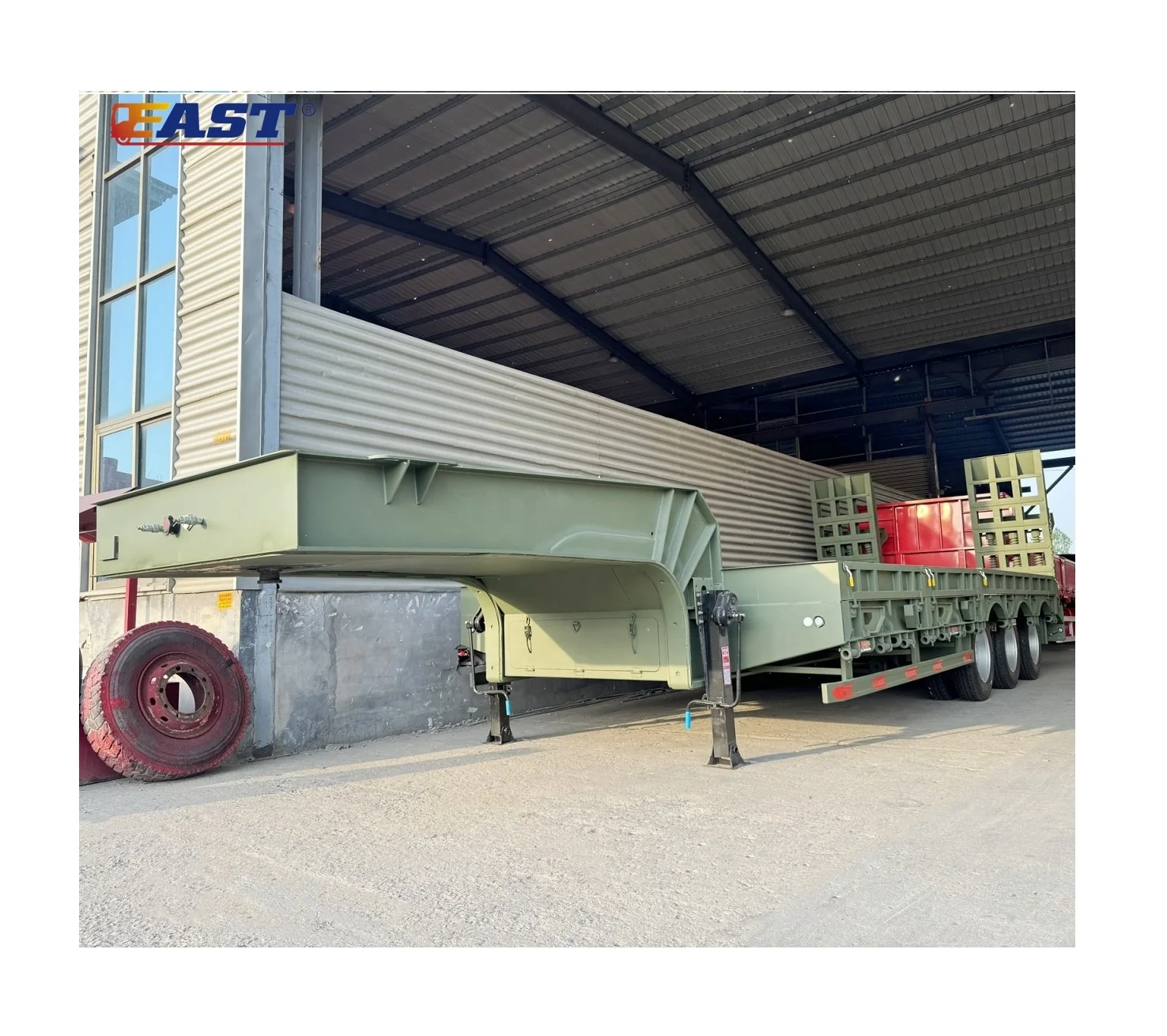EAST 3 axle Low Bed Truck Trailer for sale lowboy trailer for sale