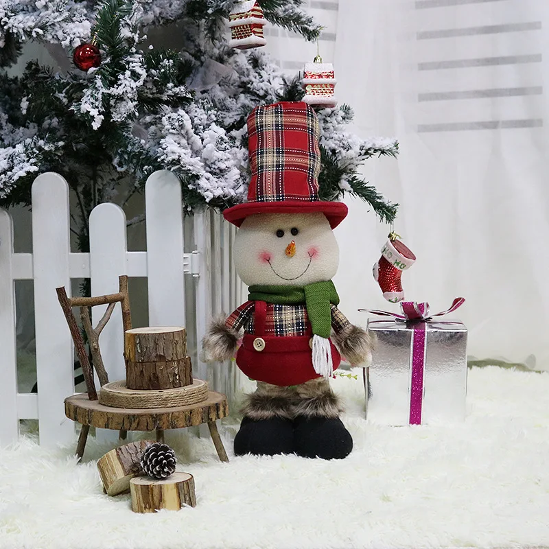 Custom high quality standing Reindeer Elk plush toys holiday party gifts Christmas dolls Christmas decorated deer