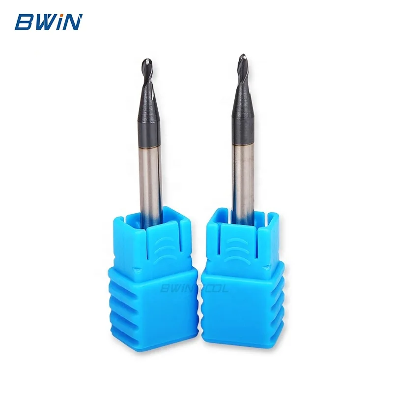 BWIN factory 2flute solid carbide end mill ball nose tungsten carbide cutting milling cutter bits
