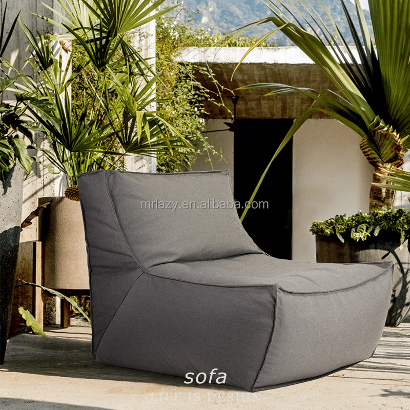 Custom luxury high back chair beach bean bag lazy chair lazy sofa outdoor waterproof  bean bag sofa cover