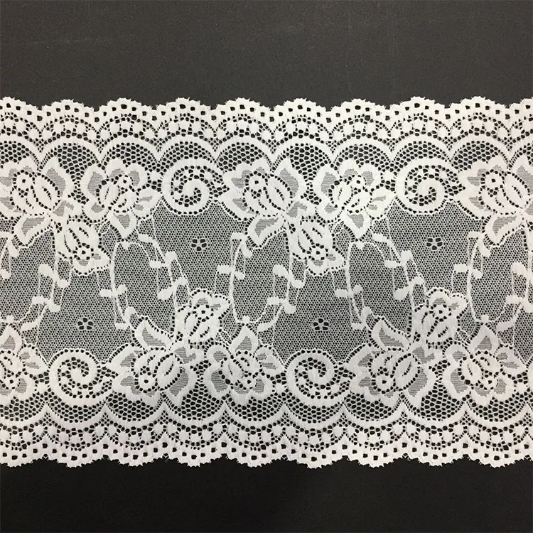 2019 African Ivory 20cm chest wrap stretch textronic wide lace trimming