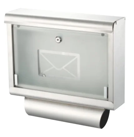 Hot Selling New Stainless Steel Lockable Anti Theft Transparent Panel And Waterproof Outdoor Wall Mounted Mail Box