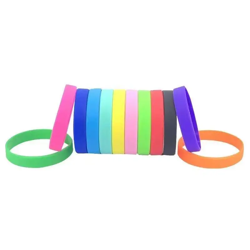 Personalized Ink Injected Wrist Band Rubber Bracelet Custom Logo Silicone Wristband for Promotional & Business Gifts