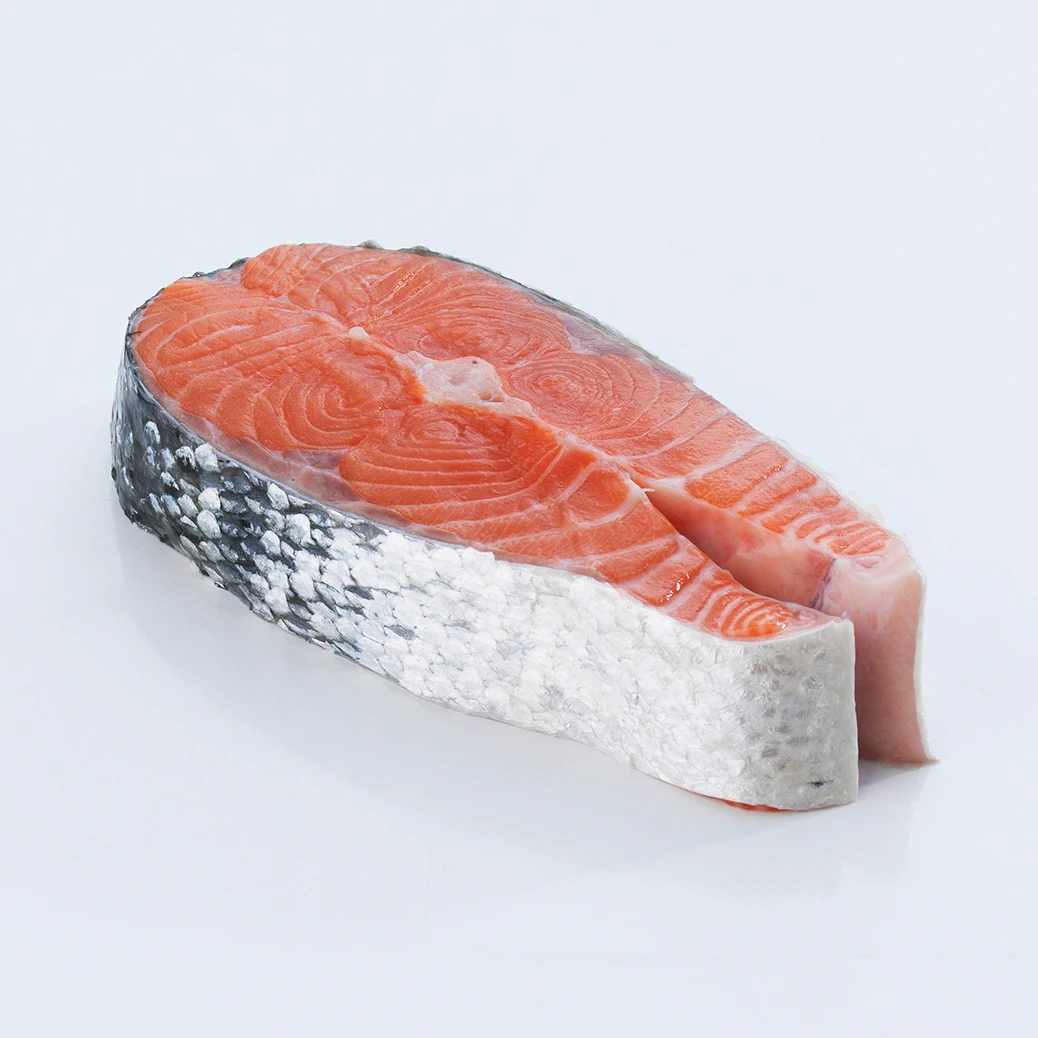 Frozen salmon fish Norway seafood fillet portions loins steaks slices private label for wholesale