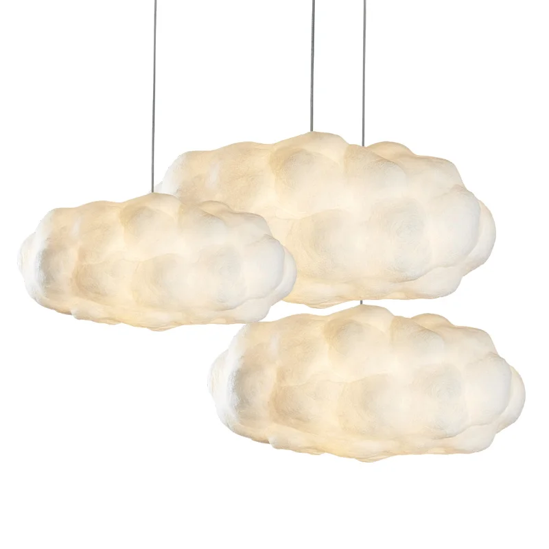 
Modern Dreamlike Effect Mounted Cloud Shade Lighting RGB Bar Cafe LED Decorative Pendant Lamp Light for Indoor Living Room 