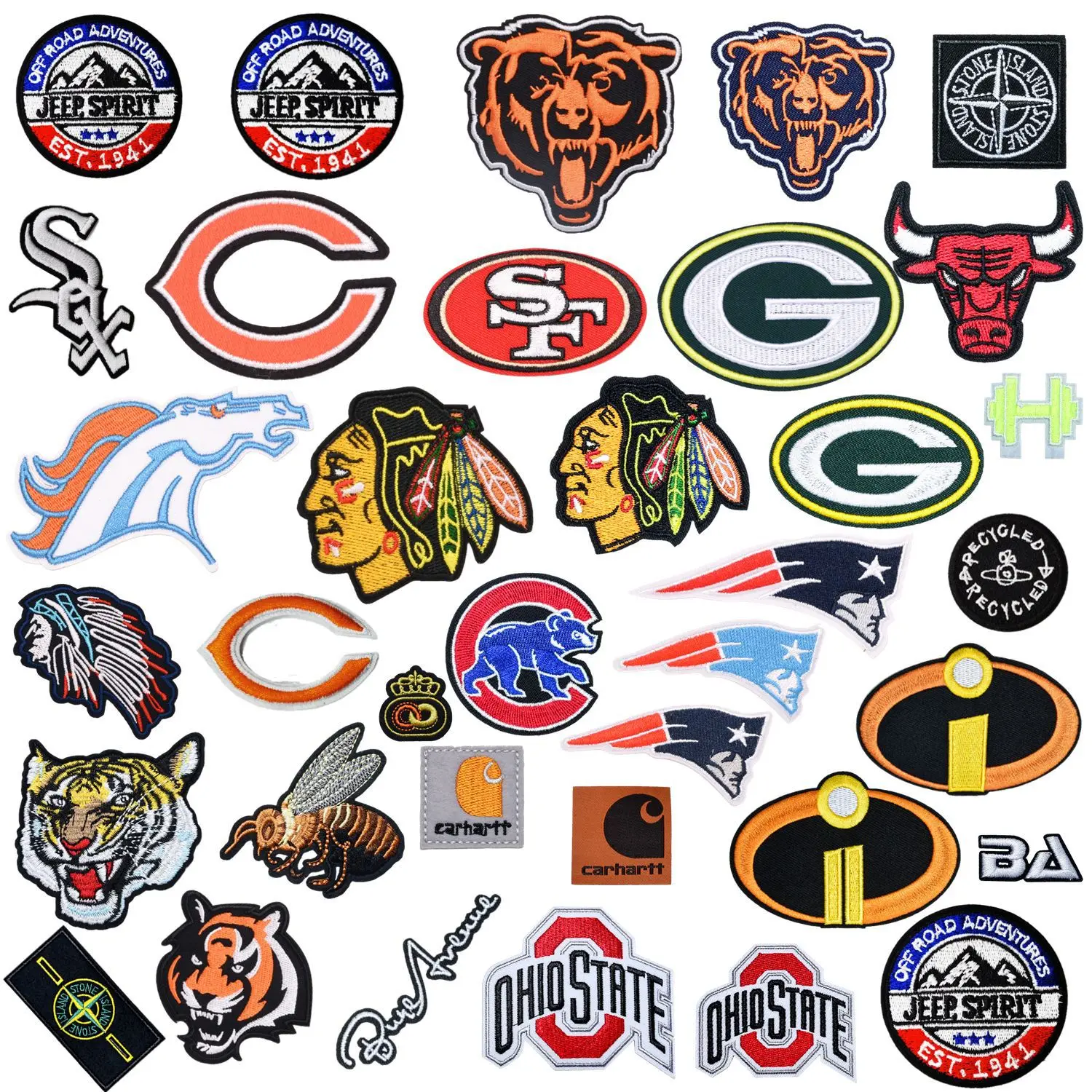 Personalized Custom Letters 3D Embroidery Patches Small Sports Team Iron on Embroidered Patch for Clothes