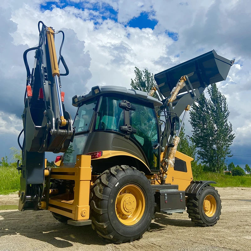 China new euro 5 engine backhoe loader 1 ton 1.5 ton 2.5 ton backhoe excavator loader 4x4 with price