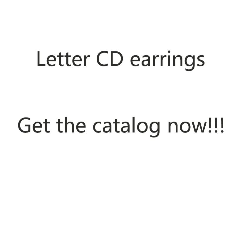 
Gold Plated Zircon Diamond Earrings with Letters CD Earrings 