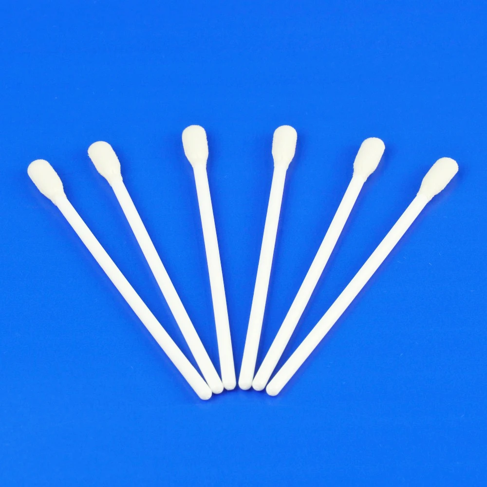 Disposable Taking Throat Foam Swabs / Pp Stick 100mm Length Foam Tip Swab