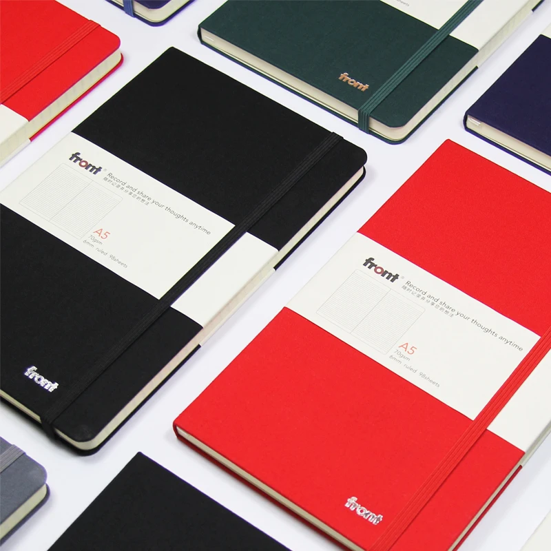 Оптовая продажа, блокноты с индивидуальным принтом a5 из искусственной кожи в твердом переплете, журнал с подкладкой, блокноты на 400 страниц с жесткой обложкой