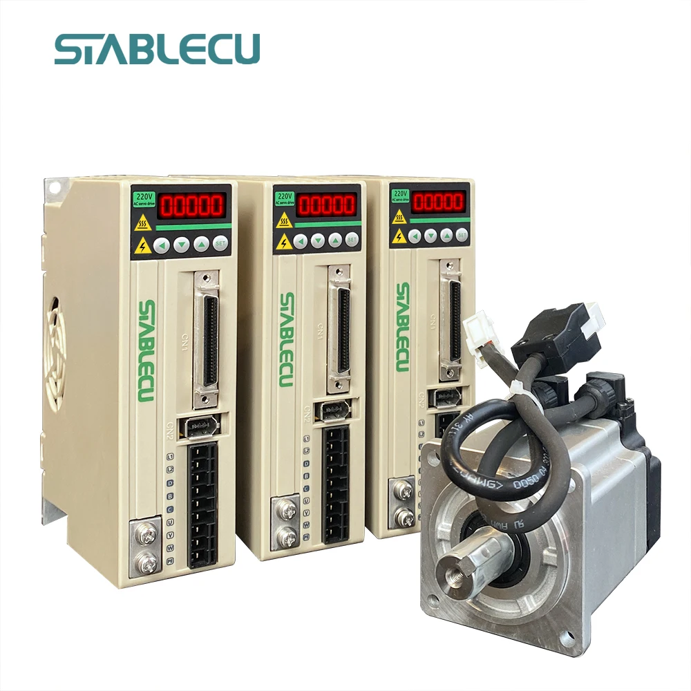 STABLECU 220V three phase AC servo motor drive 750w driver and servo motor 2.4Nm 3000rpm Ethercat Canopen control