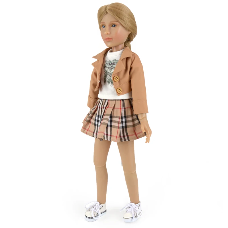 Everyest 18 inch full vinyl doll body 18' vinyl articulated body for bjd doll ball jointed dolls