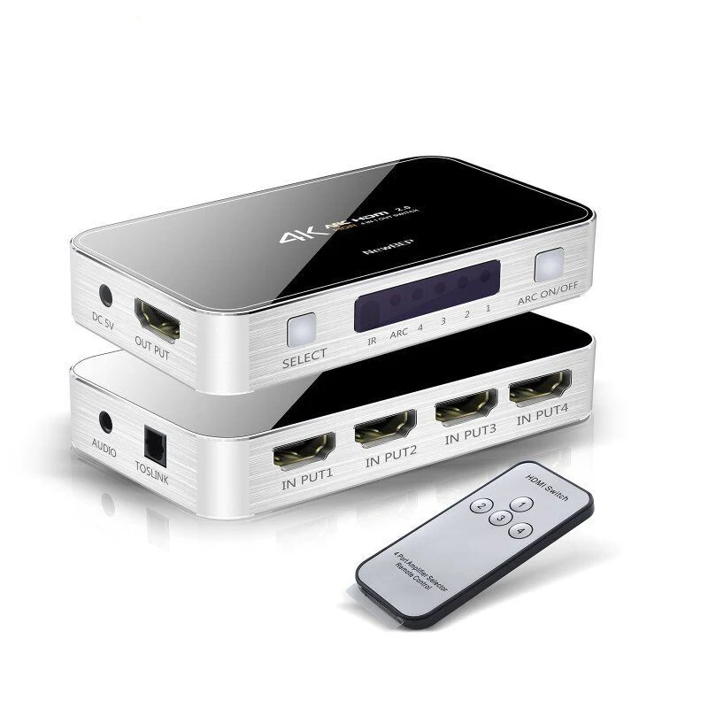 Порт 4 К x 2 К HDMI коммутатор поле селектор аудио сплиттер Вытяжка с ИК-пульт