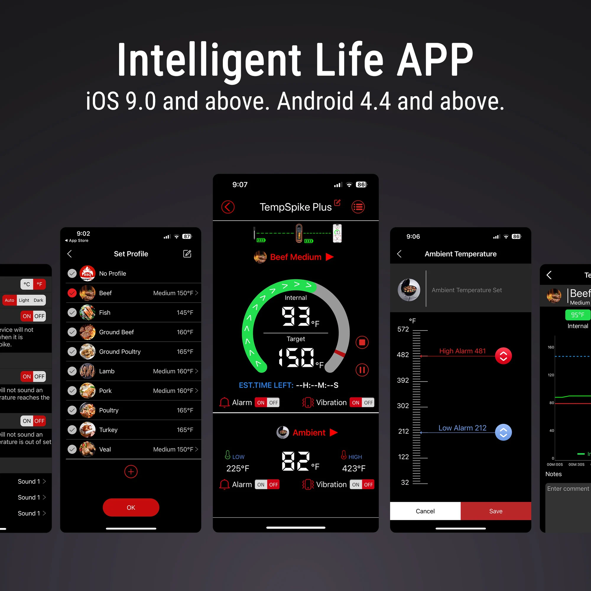 Wireless Digital Meat Thermometer with 1 Probe 2 Sensor Meat 600FT Remote Range Cooking Food Thermometer
