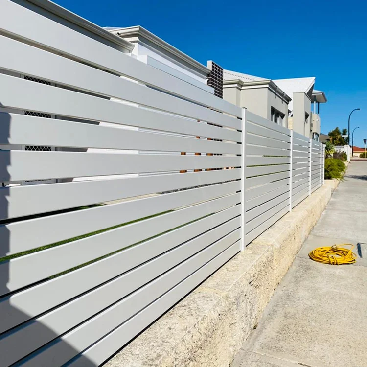 Welded black garden fence aluminum small villa border outdoor panels aluminum decorative metal garden fences