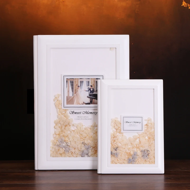 hot sale design UV printing pvc album 8x12 and 12x18 classic white ceramic crystal romantic wedding digital photo album