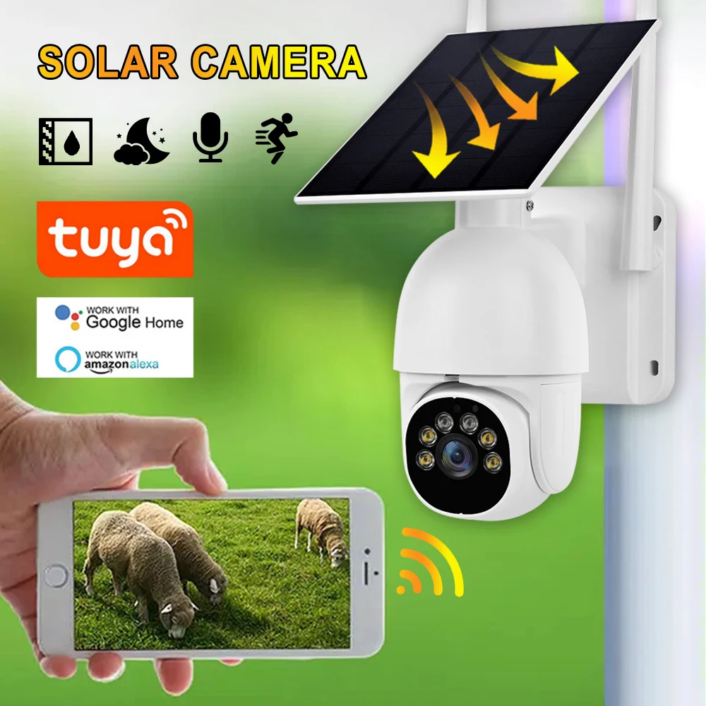 Home Cameras 360 Waterproof Night Vision Security Solar Light Bulb Wireless Camera Outdoor Professionnel For Home Security