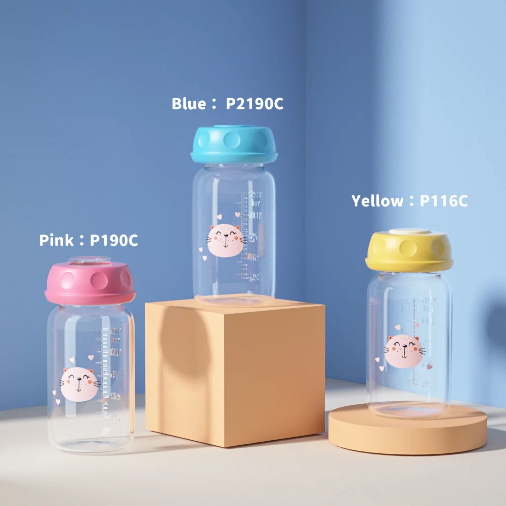 120ml BPA Free Infant Baby Standard Neck PP Food Grade Material Breast Milk Storage Bottle Feeding Clear Scale