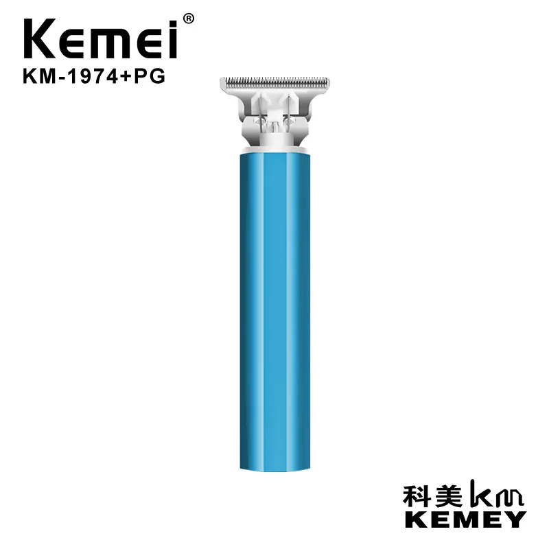 Kemei Electric Hair Clipper KM-1974+PG Carbon Steel Blade Washable USB Rechargeable Portable Electric Clipper