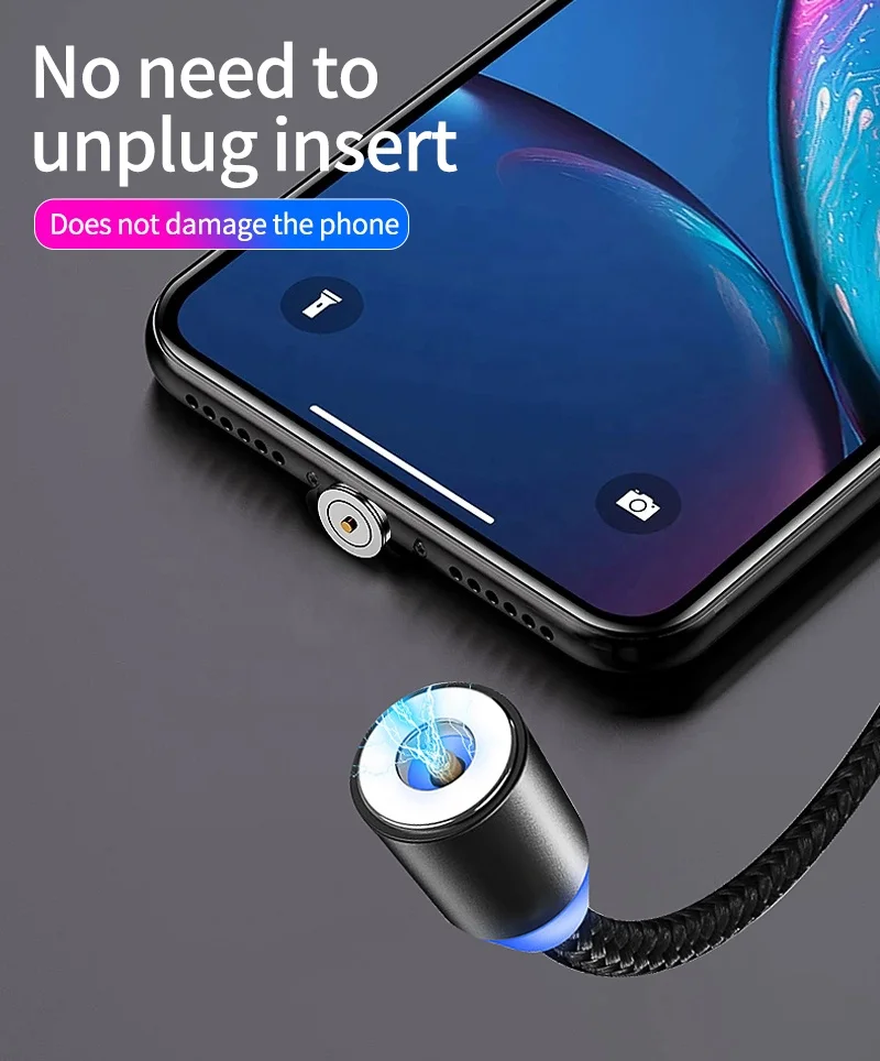 3 в 1 Плетеный USB зарядный кабель Магнитный адаптер Micro USB Type C зарядное устройство для iPhone и Android