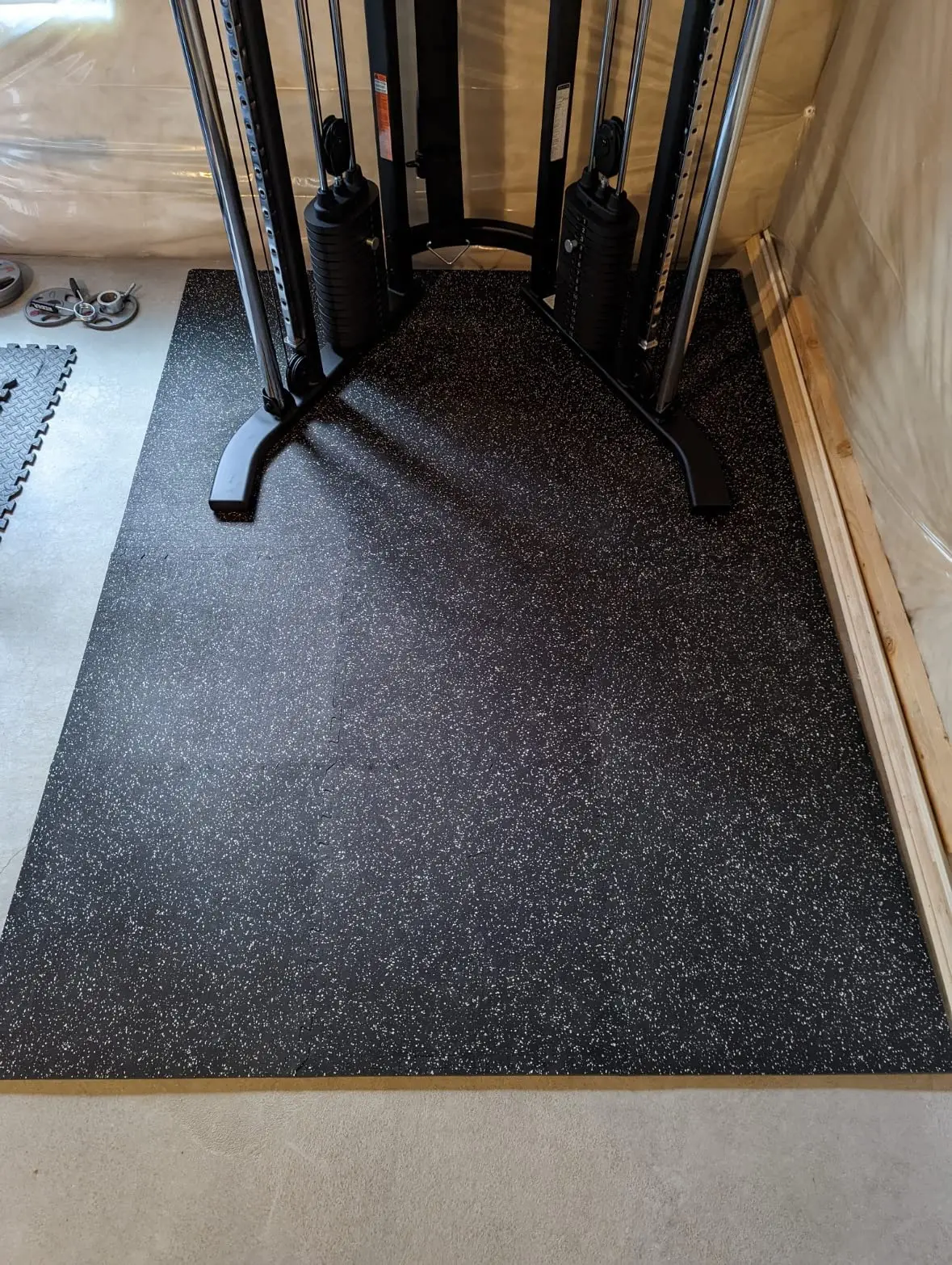 Clocell 50cm*50cm*1cm Non-Slip Rubber gear shape flooring for fitness fym equipment exercise fym floor mat