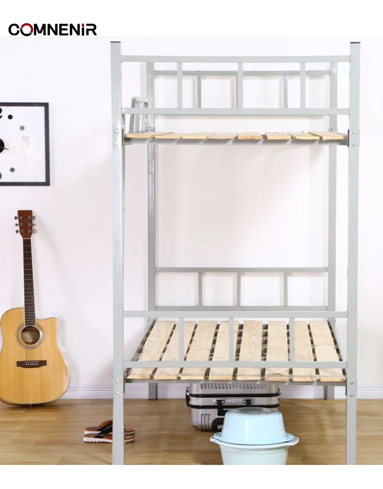 Single Student Bed Comfortable Wooden and Steel Metal One-Stop School & Dormitory Furniture for Bedroom Use