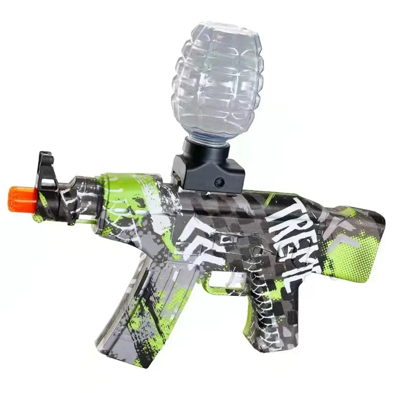 Water park hot sell automatic full graffiti electric toy water splat ball gun gel bullet splatter ball gel gun water