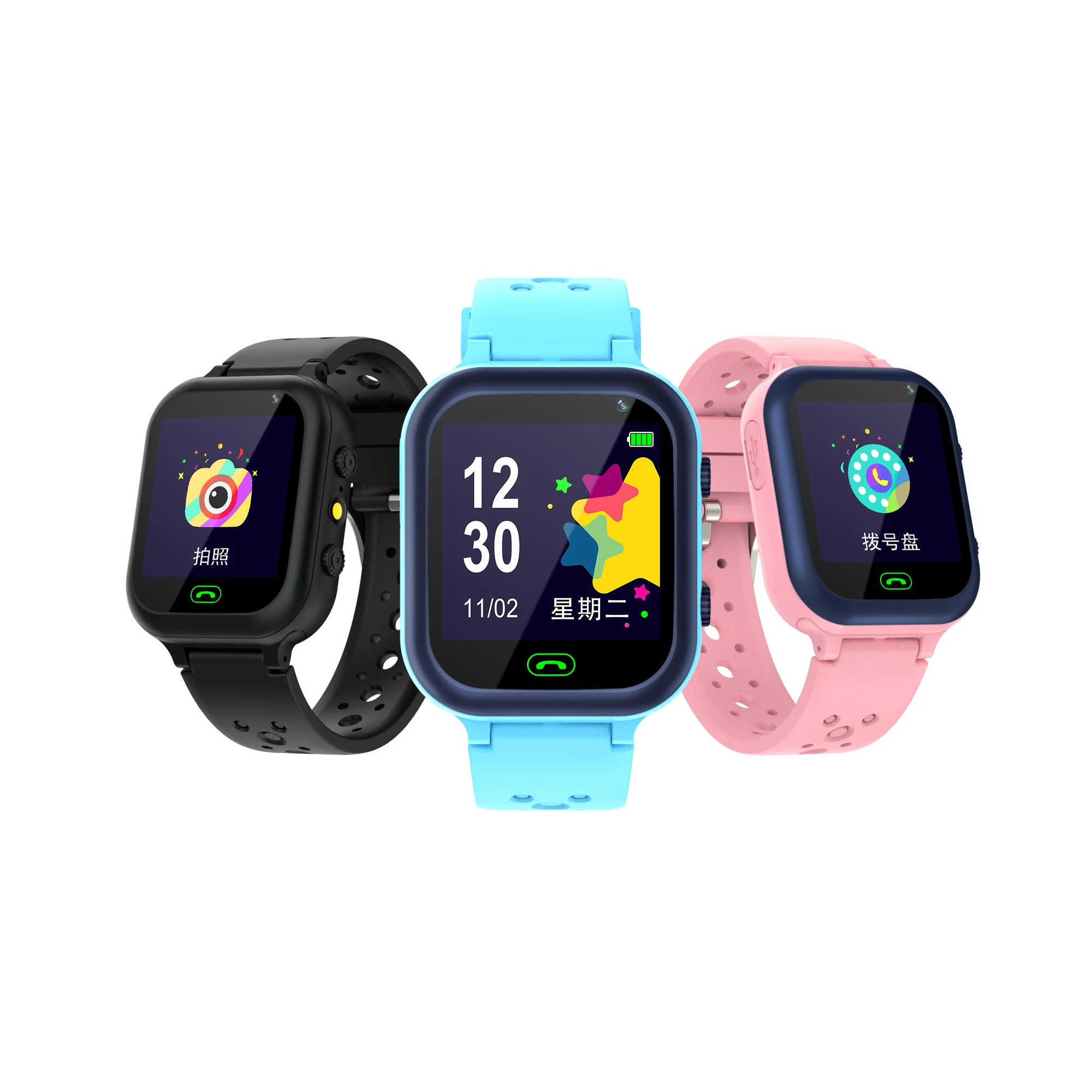WiFi Bluetooth 4G GPS video call exercise pedometer free apps games music touch scream school student kids smart watch